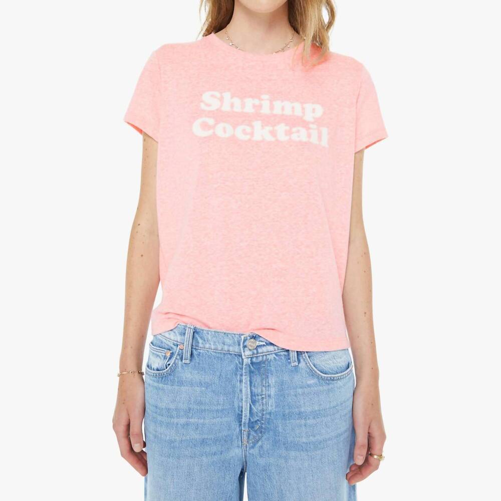 NEW MOTHER shrimp cocktail boxy goodie tee in pink